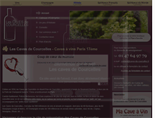Tablet Screenshot of caves-de-courcelles.fr